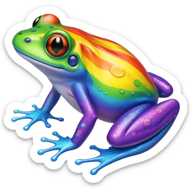 Grenouille arc-en-ciel sticker