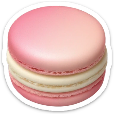 Pinky and white one macaron sticker