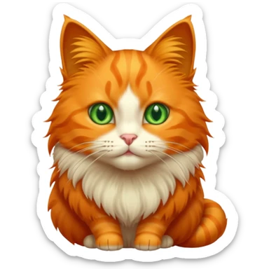 kucing oren yang imut sticker