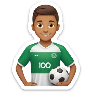 Brown boy soccer celtic  sticker