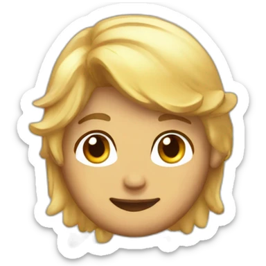 Angel male tanned halo cheeky smile sticker