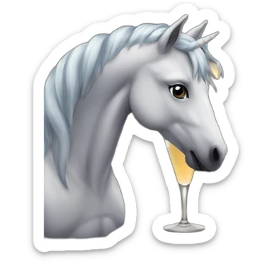 Une licorne dans un bar sticker