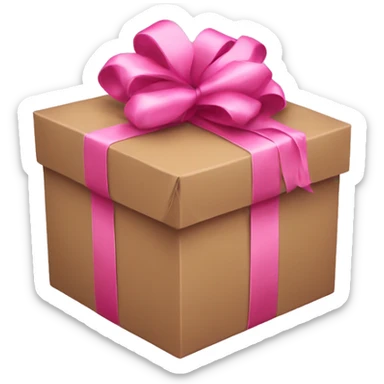 Package with pink bow sticker