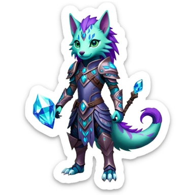 Modern Realistic Rare Fantasy Vernid-Trico-species by LiLaiRa full body sticker