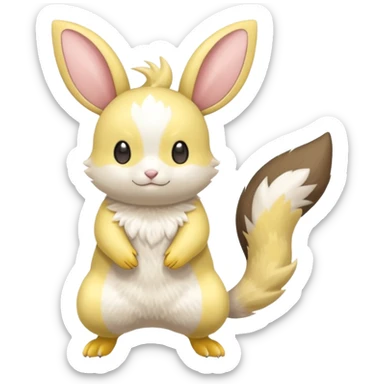 Tropical Exotic Minccino-Pachirisu-Emolga-fusion  sticker