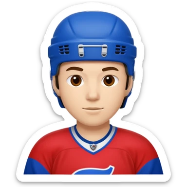 ice hockey player (#00A3E0) and red (#F9423A) sticker