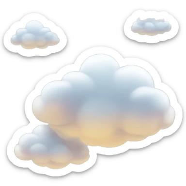 nube voladora sticker