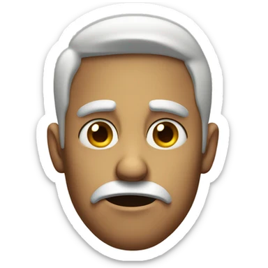 disgusted face and side eye sticker