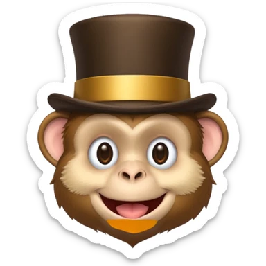 Monkey with top hate sticker