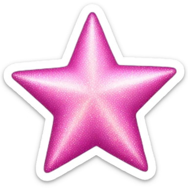 pink star sparkle sticker