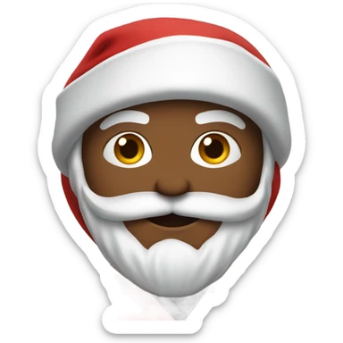 Santa clause in a ninja costume sticker