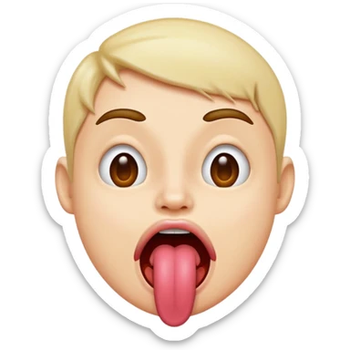 tongue sticking out silly sticker