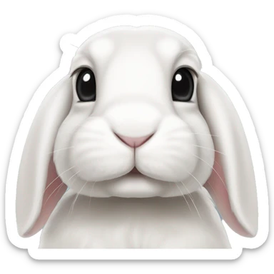 lop bunny with black around eyes sticker