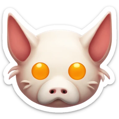 Kitsune mask blobfish sticker