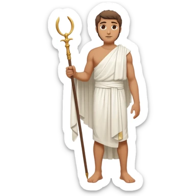 ancient greek man full length no weapons sticker