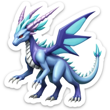  Cool Edgy Shiny Godly Ethereal Digimon-Suicune-Dialga-Reptile full body sticker