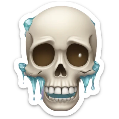 skull tears sticker