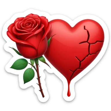 Put The 💔 Emoji And 🥀 Emoji Together In One Image sticker