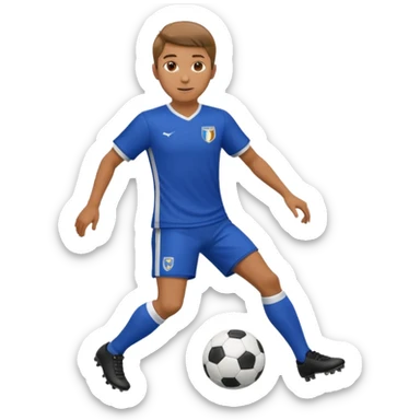 A soccer player sticker