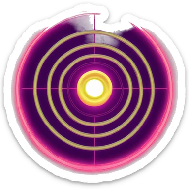 bullseye target glowing neon sticker