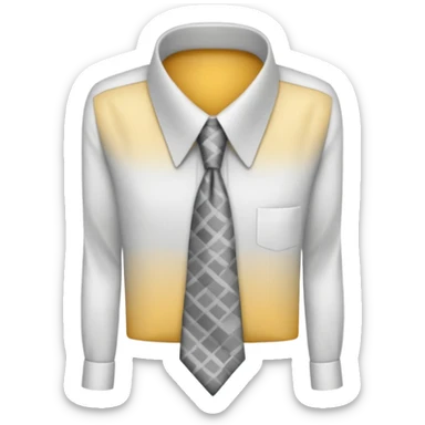 white shirt & grey tie (without face, just clothes, zoomed. in) sticker