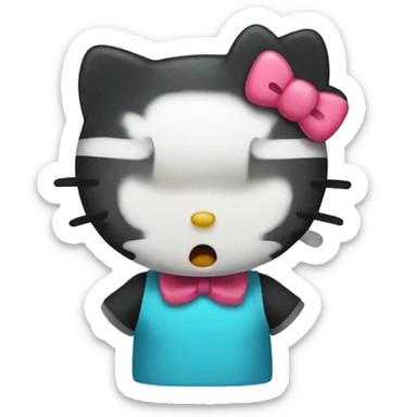 Hello kitty shocked sticker