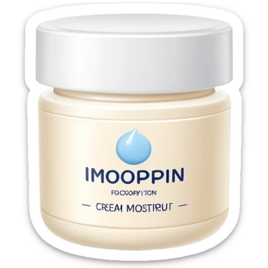 body moisturizer cream pot with label sticker