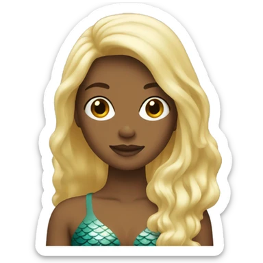 Mermaid with blonde hair  sticker