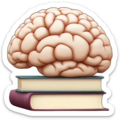 brain and books combined sticker
