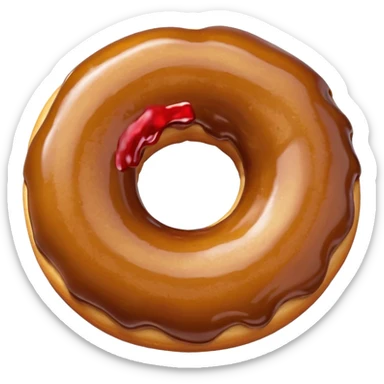 a donut without a hole sticker