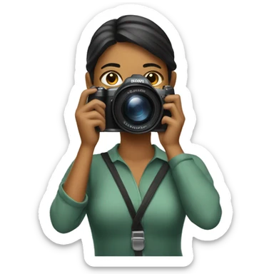 camera woman sticker