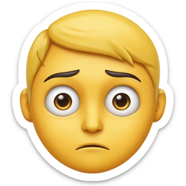 Emoji that shows suspicious reaction  sticker