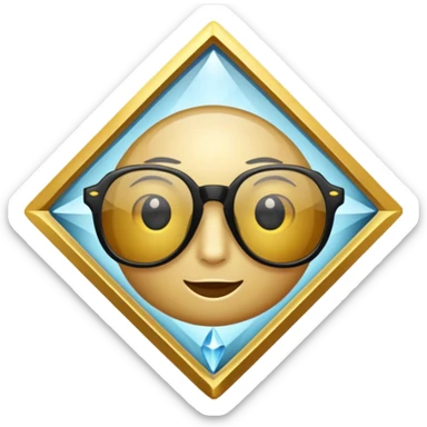 black glasses with diamond and golden in the back sticker