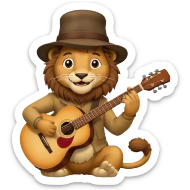 lion Musician sticker