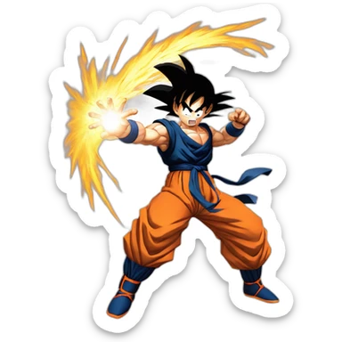 Son Goku make Kamehameha sticker