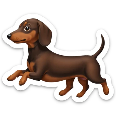 Dachshund dog escaping sticker