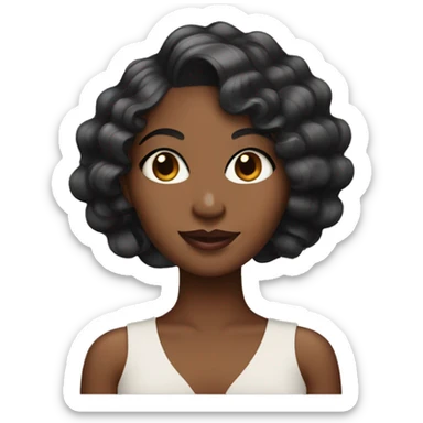 Black girl with finger waves sticker