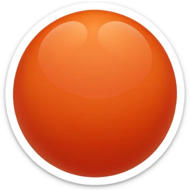 coral color sphere, only sphere. sticker