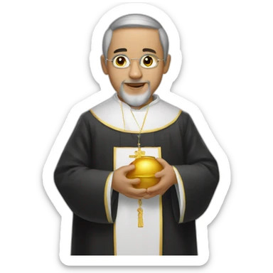 an orthodox priest is baptized sticker