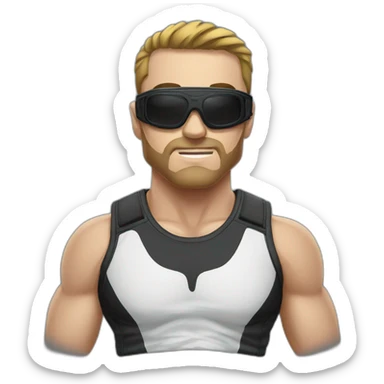 Combattant  MMA avec lunette sticker