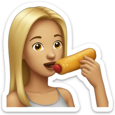 attractive pose tan woman licks popsickle sticker