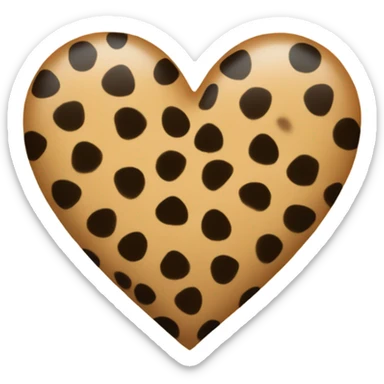 Cheetah Print Heart sticker