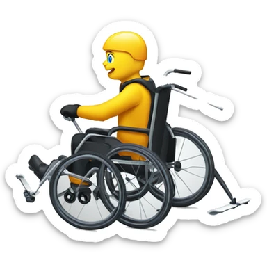 Wheelchair skiing sticker