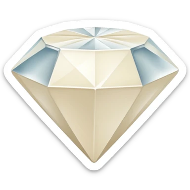 diamond shape carved from ivory. square tilted 45 degrees sticker