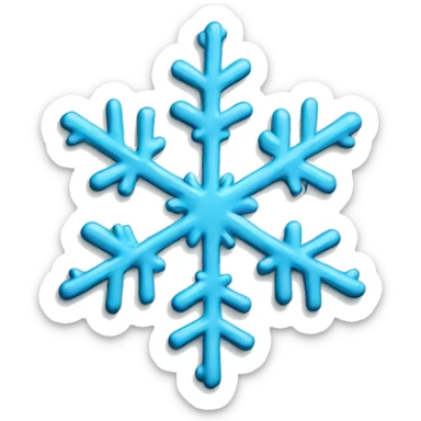 Light blue snowflake sticker