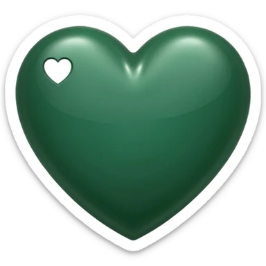 Dark green heart emoji sticker