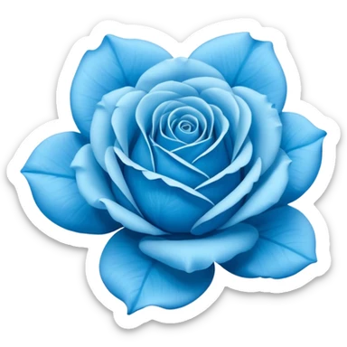 Sky blue rose sticker