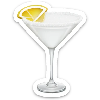 white colored martini with sugar rim sticker