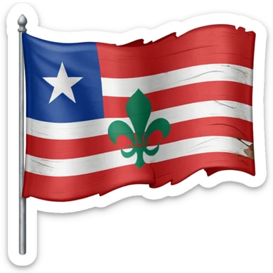 black foot flag (French Algerian) sticker