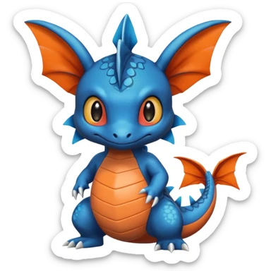 Cute Swampert-Salandit-Mudkip-Digimon-Fakémon-dragon sticker